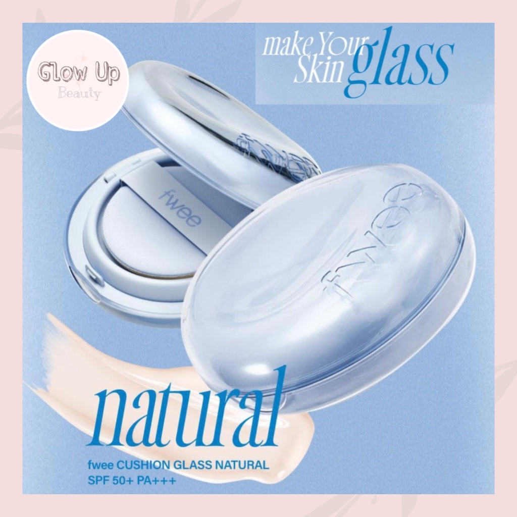 Fwee Cushion Glass Natural - Semi-Glow / Egg-Fit Cover Semi-Matte Cushion | SPF50+ PA+++ | 13g