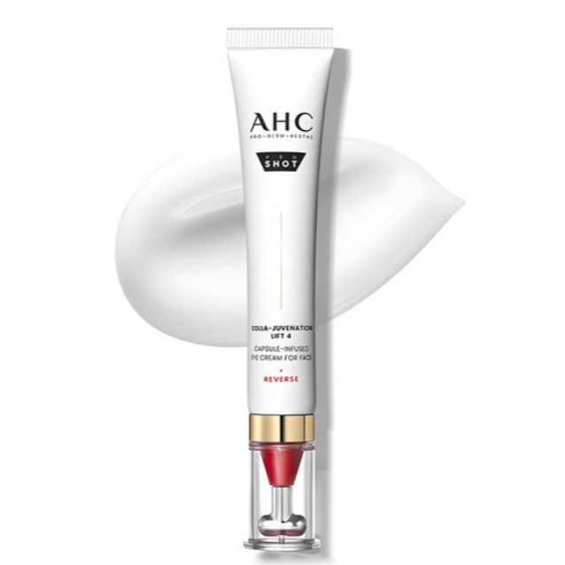 AHC Pro Shot Cola Juvenation Lift 4 แคปซูลในครีมบํารุงรอบดวงตา Fused สําหรับผิวหน้า 30ml, 1ea