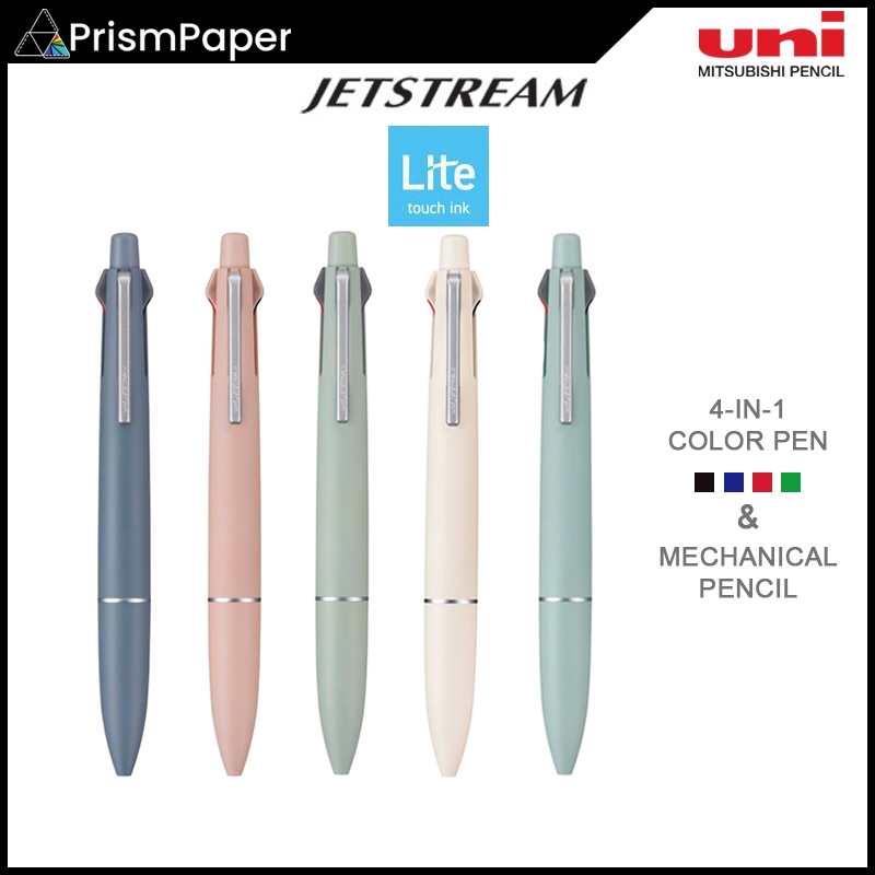 Uni Jetstream Lite Touch Ink ปากกามัลติฟังก์ชั่น 4&1 (หมึก 4 สี & ดินสอกด) 0.5 มม. [Made In Japan]