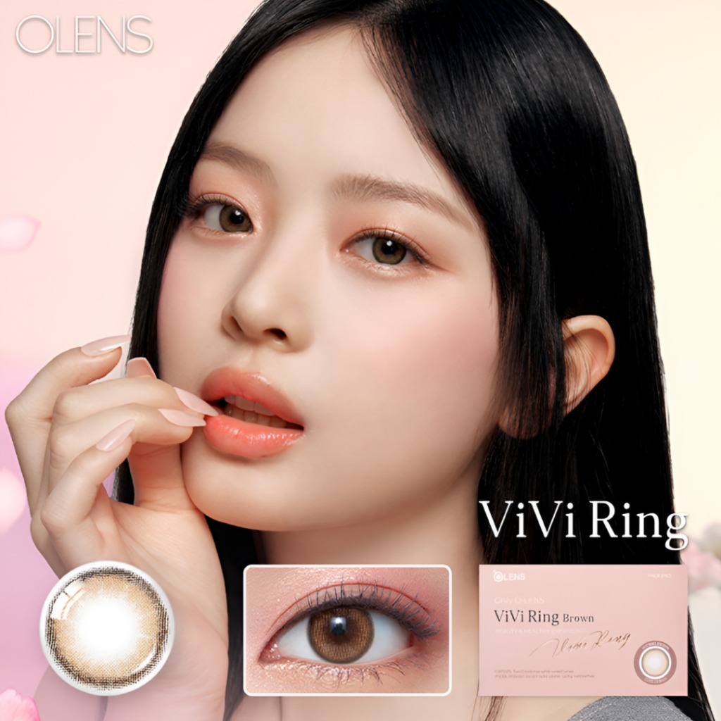 OLENS Vivi Ring สีน้ําตาลเดือน – 1 สี | รายเดือน Vivi Ring สีน้ําตาลเดือน คอนแทคเลนส์สี K-Beauty 2p 1 กล่อง