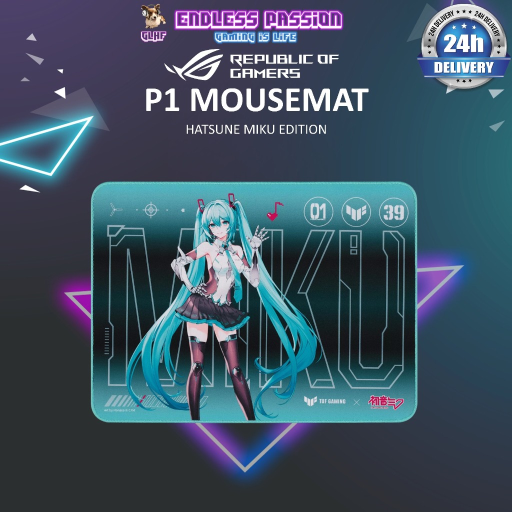 แผ่นรองเมาส์ ASUS TUF Gaming P1 - รุ่น Hatsune Miku