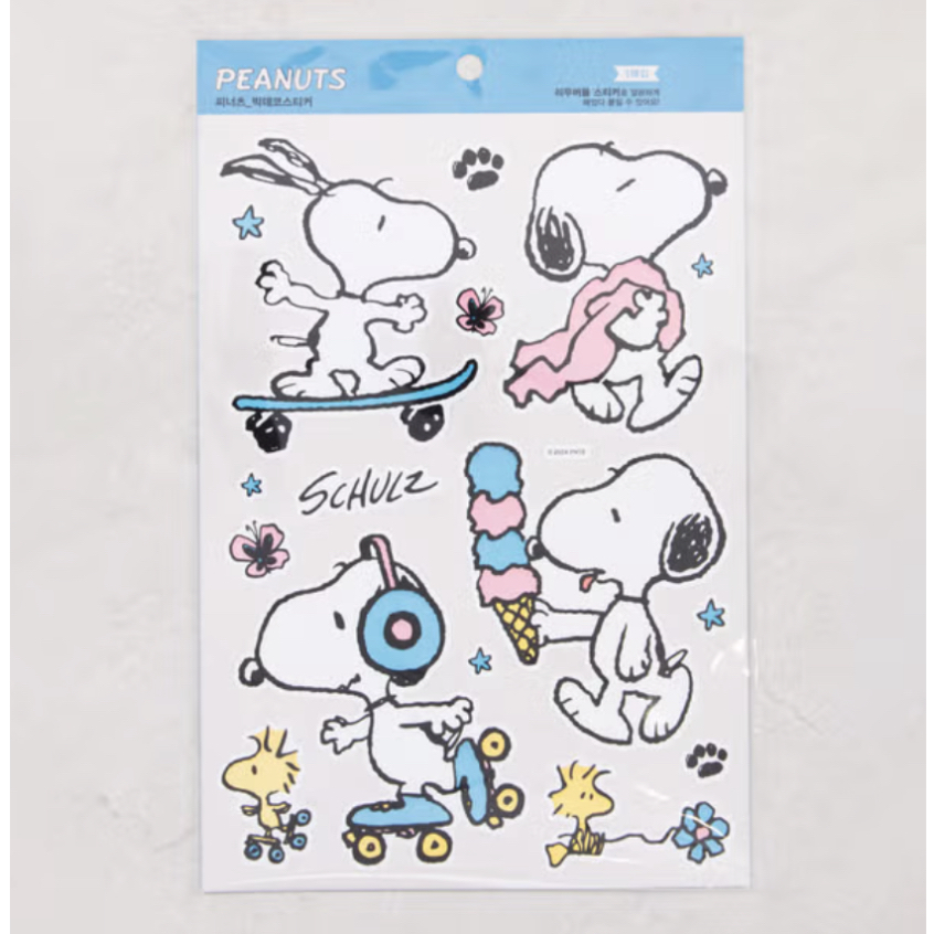 [Daiso Korea]Peanuts Official Big Deco Sticker – ดีไซน์สะสม Snoopy