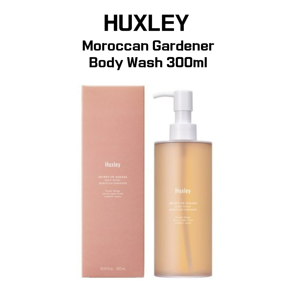 HUXLEY Moroccan Gardener Body Wash 300ml – Soothing Botanical Cleanser สําหรับผิวเรียบเนียนและไฮเดรต