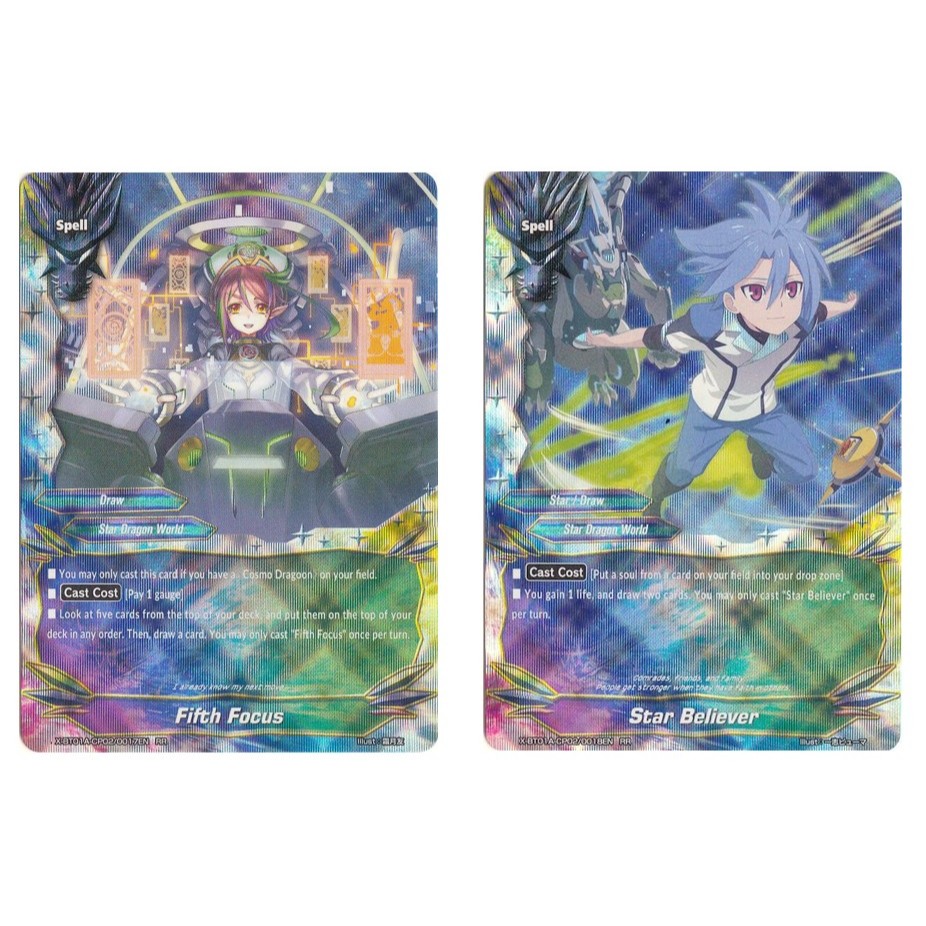 English Future Buddyfight Fifth Focus X-BT01A-CP02/0017EN RR/ Star Believer X-BT01A-CP02/0018EN RR