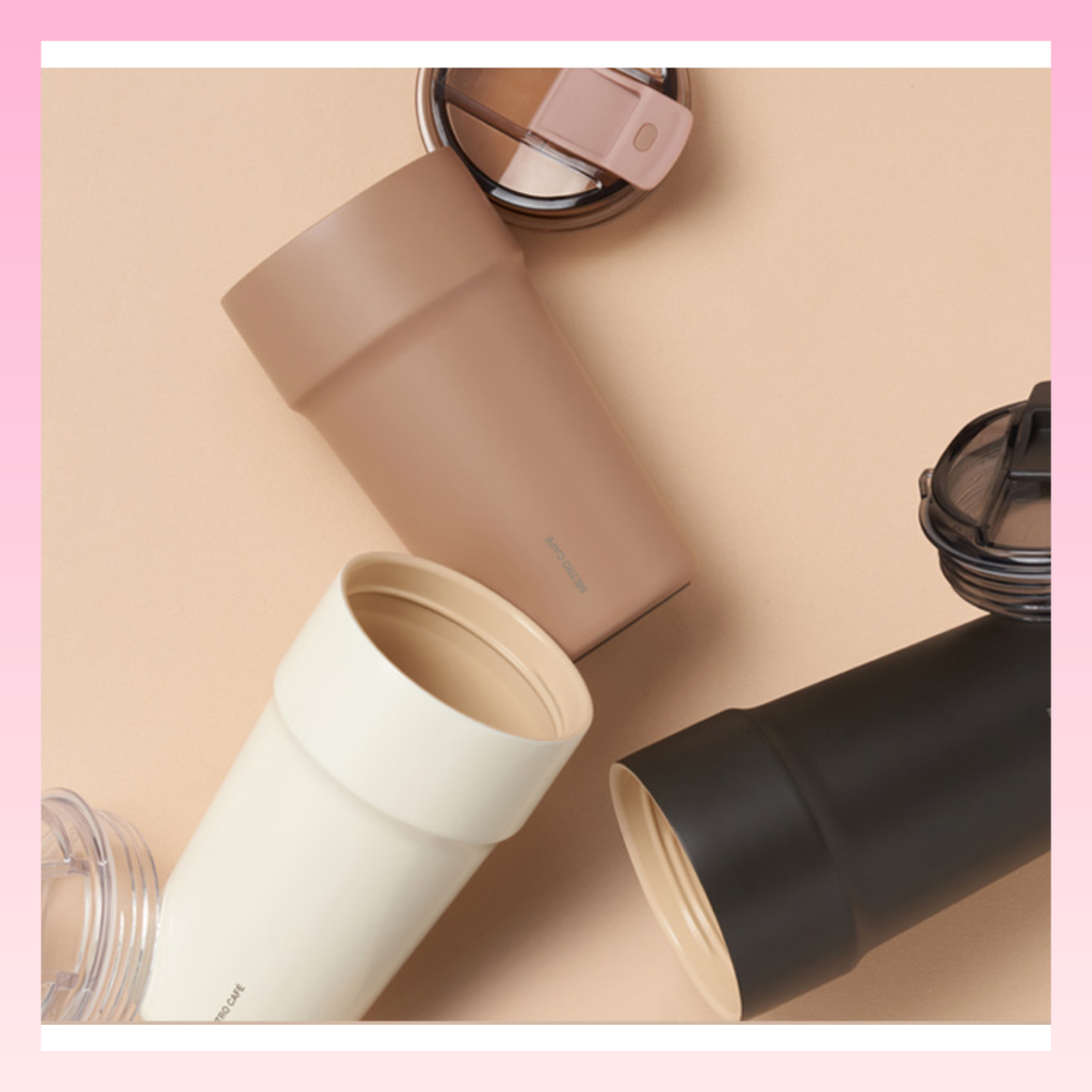 LocknLock Metro Cafe แก้วน้ําเคลือบเซรามิก STS304 500มล