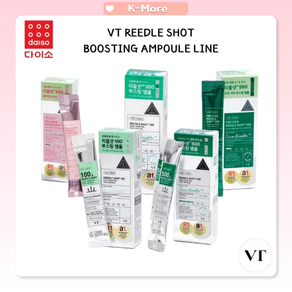 [VT Cosmetics] Reedle Shot Boosting First Ampoule 2ml | 5 แบบ | 100 / 300 / 500 / คอลลาเจน ส50 / มือ