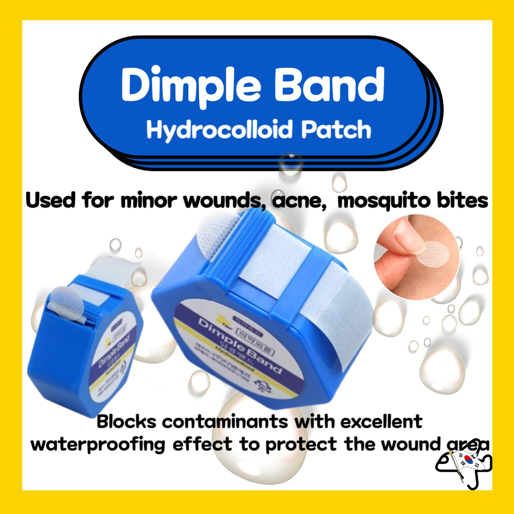 Dimple band Hydrocolloid แผ่นแปะสิว แผ่นแปะแผลยุง Acne Patch Dimple band 70 ชิ้น 15 มิลลิเมตร Hydrocolloid Patch ยุงกัดแผล Patch กันน้ําสิว band (15 มิลลิเมตร x 70 ชิ้น)