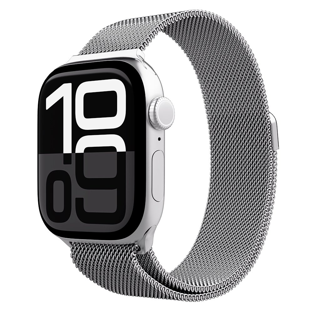 Miak Milanese Loop Magnet Strap ใช้งานร่วมกับสําหรับ iWatch Strap Series 10 Series 11 40/41/42/44/45/46/49 มม.สแตนเลสสตีลพรีเมี่ยม