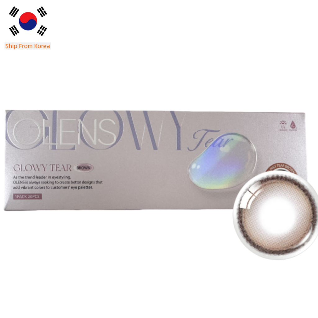 OLENS GLOWY TEAR BROWN 20P คอนแทคเลนส์ เลนส์เกาหลี เลนส์