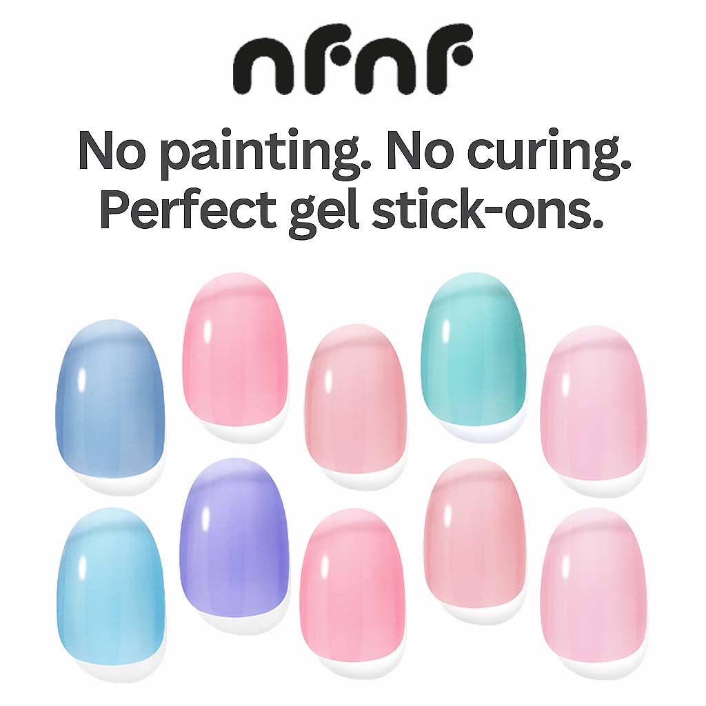 MAVEENIR nfnf Glass Mini 7colors-Cure Gel Nail – No-Lamp Semi-Cure Nail Art Strips