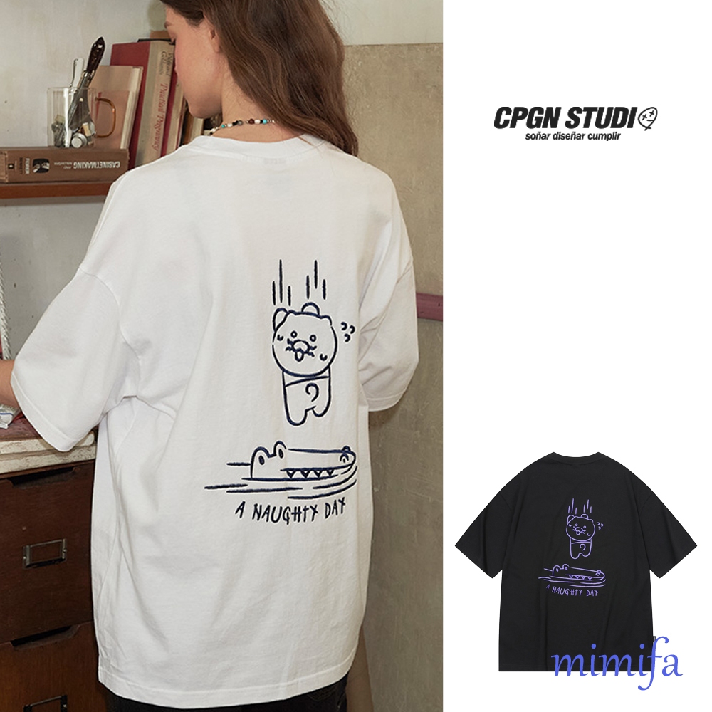 [CPGN STUDIO] [CPGN x Kakao Friends] เสื้อยืดแขนสั้นปักลาย Noti Day