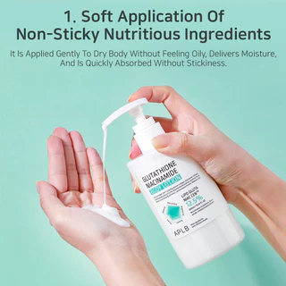 APLB Glutathione Niacinamide Body Lotion 300ml โลชั่นทาผิว กลูต้าไธโอน ไนอาซินาไมด์ บอดี้โลชั่น | เพื่อผิวกายกระจ่างใสเรียบเนียน