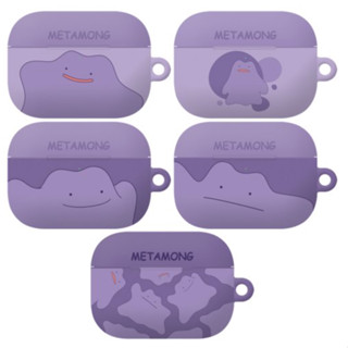 เคสหูฟัง ลายโปเกม่อน metamong ditto สีม่วง สําหรับ AirPods 1 2 3 pro