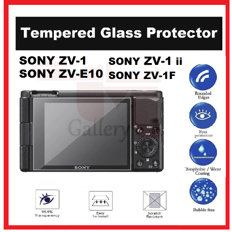 Sony ZV-1 ZV-1 ii ZV-1F และสําหรับ Sony ZV-E10 กระจกนิรภัยป้องกันหน้าจอโดย Divipower