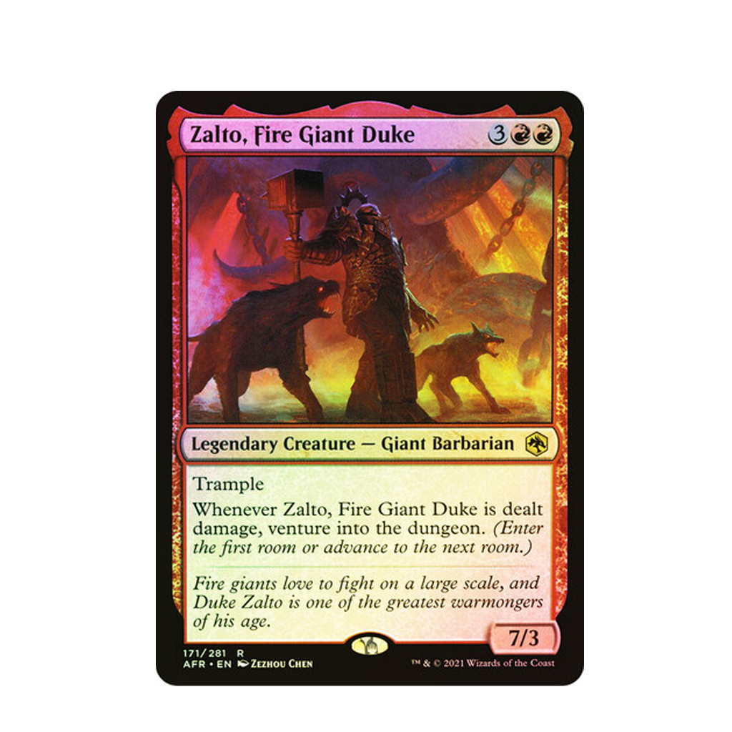 Magic the Gathering - Zalto, Fire Giant Duke Card (ผจญภัยในอาณาจักรที่ถูกลืม)