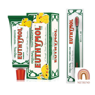 [MZTREND] EUTHYMOL ยาสีฟันอิงลิชพิงค์ 106ก. และแปรงสีฟัน