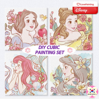 [ Ilovepainting × Disney ] ชุดภาพวาดเจ้าหญิงดิสนีย์ DIY 20X20 งานอดิเรกการรักษาก่อนคลอด จากเกาหลี สมุดระบายสี สําหรับเด็ก