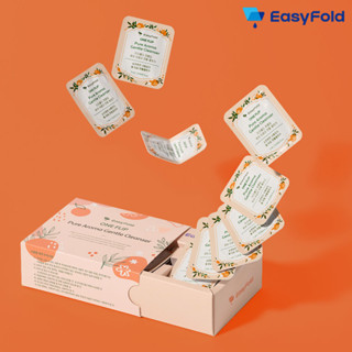 Easyfold เจลล้างหน้า ทําความสะอาดผิวหน้า pH ต่ํา แบบพกพา 1 มล. 30ea