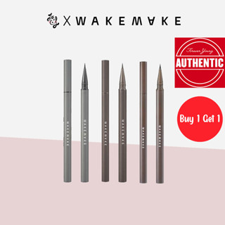 WAKEMAKE 1+1 Real Ash Brush Eyeliner 1+1SPECIAL GIFT Set 1g (3colors) Brush tip Long-lasting eyeliners