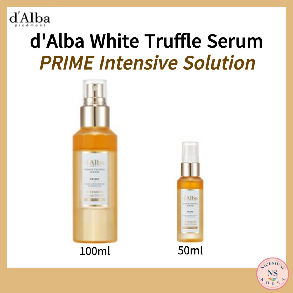 [d'Alba] เซรั่มทรัฟเฟิลไพรม์ เข้มข้น ขนาด 100 มล. 50 มล. สีขาว