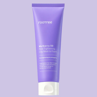 Rootree Mulberry มาสก์โคลนกระชับรูขุมขน 5D เป็นโฟม 120 มล. rootree Mulberry 5D Pore Tightening Clay Mask to Foam