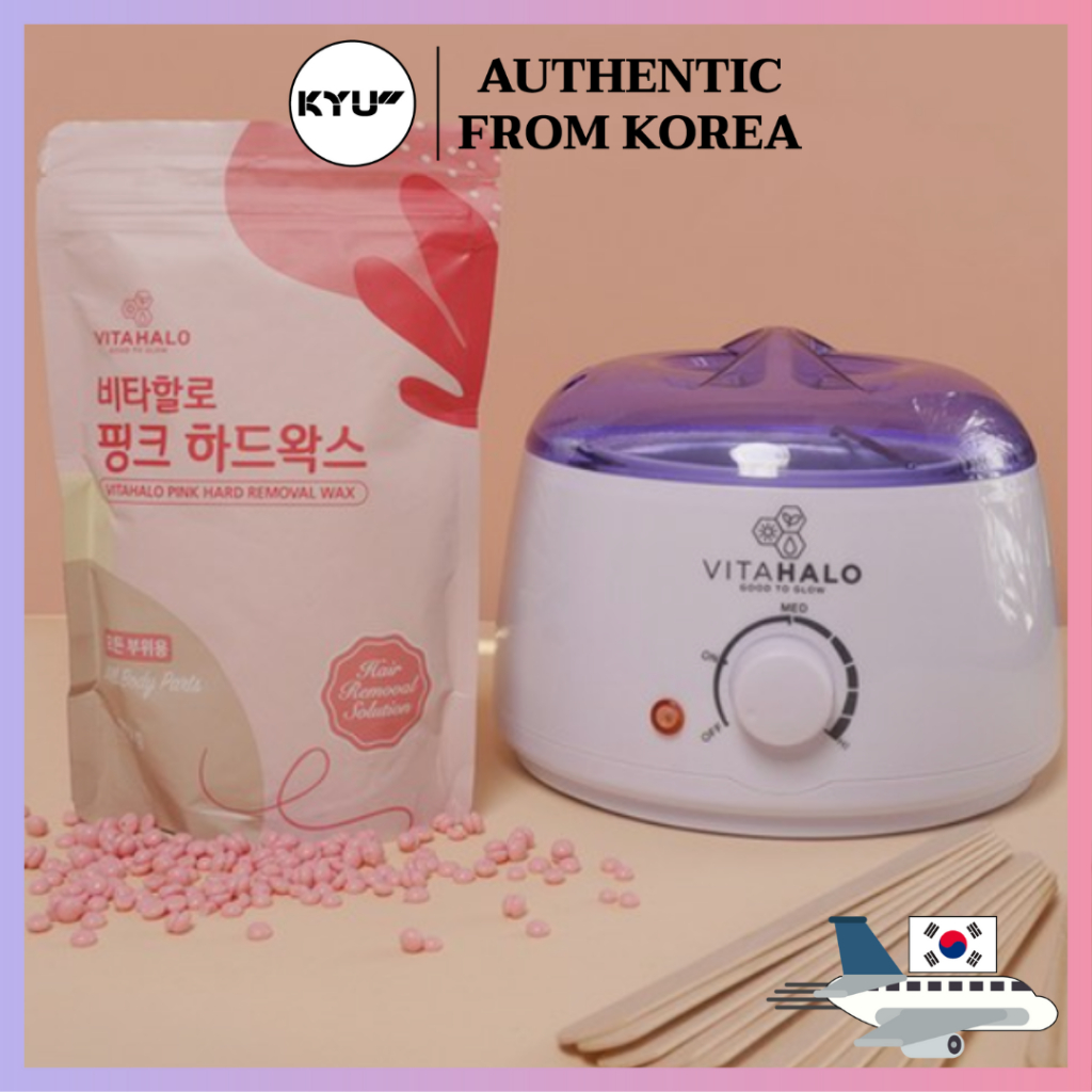 Vitahalo ชุดอุ่นแว็กซ์ แบบแข็ง สีชมพู | VitaHalo Pink Hard Wax Warmer Kit