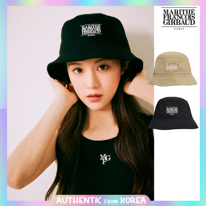 Marithe FRANCOIS GIRBAUD สําหรับผู้หญิงและผู้ชาย CLASSIC LOGO BUCKET HAT 2 สี
