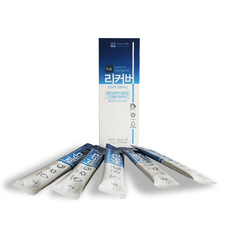 [Korea] Hangover Defence / Hangover cures / Hangover remedies / Hangover Relief, Recover 5 แพ็ค 1 กล