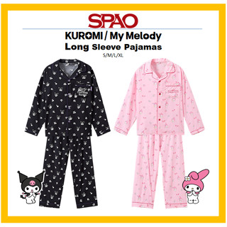 [SPAO] Kuromi / My Melody ชุดนอนแขนยาว S / M / L / XL