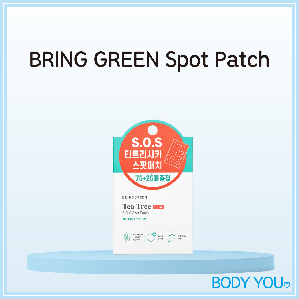 [BRING Green] แผ่นแพทช์ทีทรี S.O.S (75+25 ชิ้น) K-beauty Skincare *BRING GREEN