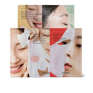 [COSRX] แผ่นมาส์ก: Balancium, AC Collection, Full Fit Propolis, Pure Fit Cica, Hydrium Triple Hyaluronic Mask