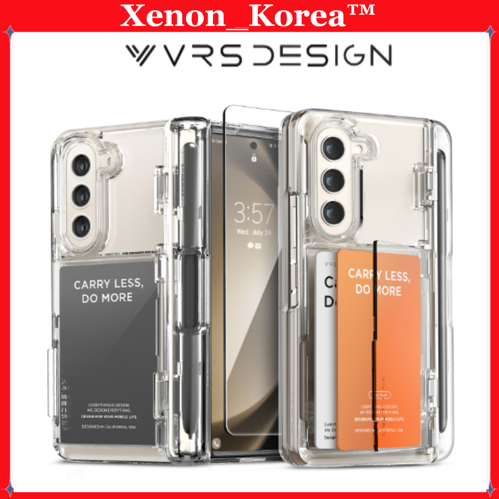 [VRS Design] Galaxy Z Fold 5 Terra Guard Modern เคสปากกา กระเป๋าสตางค์ (พร้อมบานพับป้องกัน) + ฟิล์มก