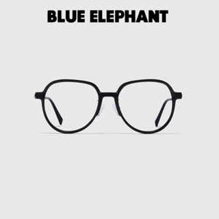 [BLUE Elephant] 2023 แก้วเปลล่า สีดํา | แว่นตาแฟชั่น สไตล์เกาหลี เครื่องประดับแฟชั่น | กรอบรูปไข่น่ารัก ใส่สบาย เก๋ไก๋ ไม่ซ้ําใคร สไตล์เรโทร | ของแท้ 100%