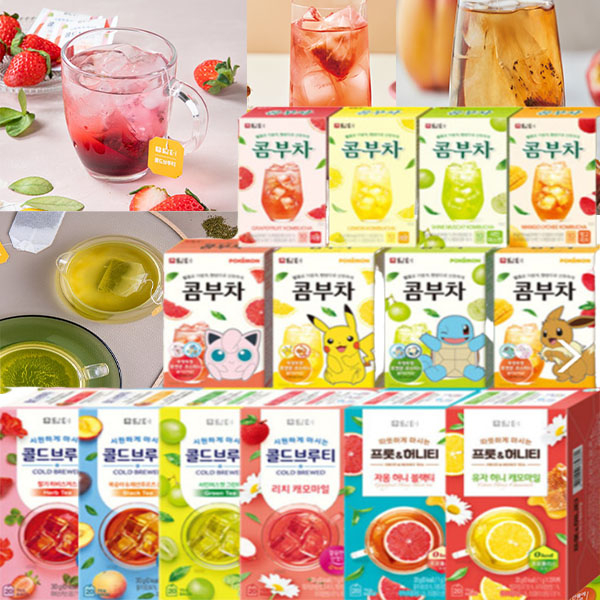 [ Damtuh ถุงชาชงเย็น & คอมบูชารสผลไม้ ] 0 Kcal 3 รสสตรอเบอร์รี่ชบาพีช &passion ผลไม้ส่องแสงมัสค์มะนาวมะม่วงชาเขียวดําที่อุดมไปด้วยดอกคาโมไมล์