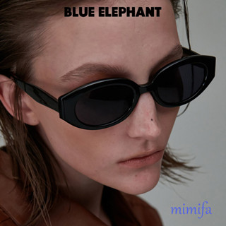 Blue ELEPHANT RAFFIA แว่นกันแดด คริสตัล สีดํา สีชมพู สีเบจ สีขาว สีน้ําตาล