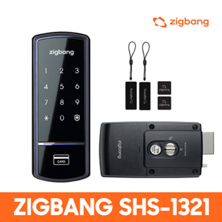 Zigbang อุปกรณ์ล็อคประตูดิจิตอล SHS-1321 RIM Deadbolt Smart Tag Key &amp; Card Key