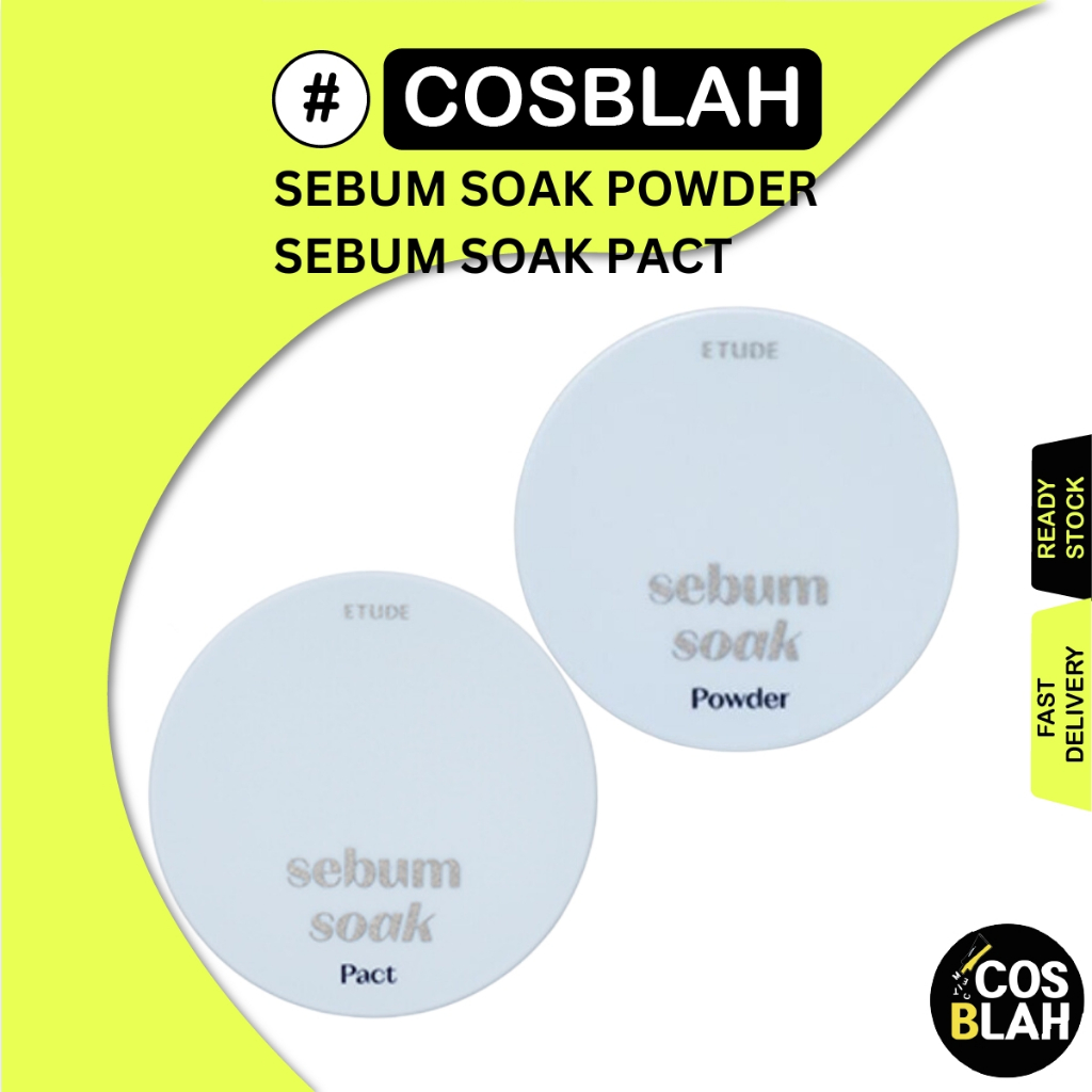Etude House Sebum Soak Pact9.5g/Powder 5g - แป้งแต่งหน้าหน้า