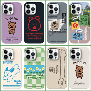 🇰🇷【 เคสมือถือเกาหลี 】การป้องกัน, แข็งแรง, แบบด้าน, การออกแบบสัตว์ที่น่ารัก, ควอกก้า, ไอโฟนที่เข้ากันได้, ซัมซุง กาแลคซี