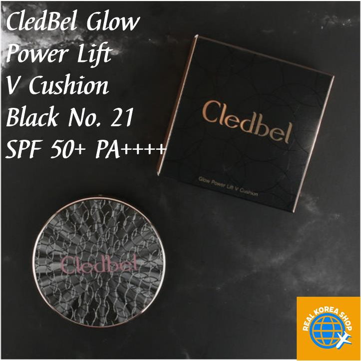 [Korea Made] [CledBel] Glow Power Lift V Cushion Black No. 21 SPF 50+ PA++++
