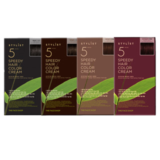 the face shop stylist 5 minutes speedy hair color cream 1box 3set