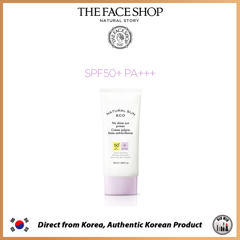 THE FACE SHOP NATURAL SUN ECO No shine sun primer SPF50+ PA+++ 50 มล. *ส่งจากเกาหลี*