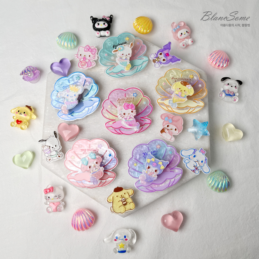 SANRIO Blancsome ชุดอุปกรณ์หมุนตัวอักษร CROCS JIBBITZ 5 ชิ้น