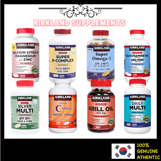 Kirkland / Best collection / Vitamin C 1000mg, signature Krill Oil, signature Glucosamine with MSM, 