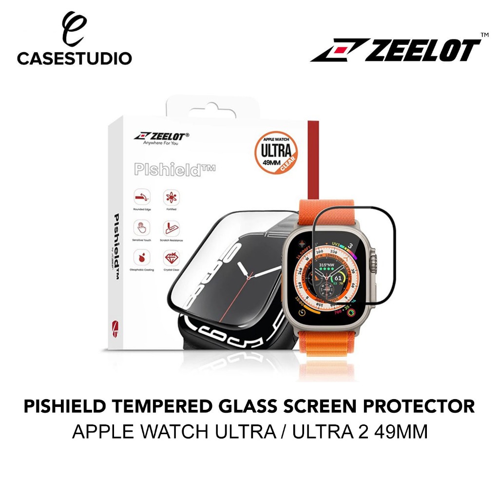 Zeelot PIshield กระจกนิรภัยป้องกันหน้าจอสําหรับ Apple Watch Ultra / Ultra 2 49 มม.