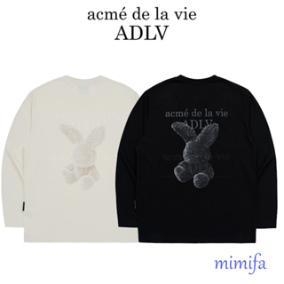 เสื้อยืดแขนยาว พิมพ์ลาย ADLV FUZZY RABBIT สําหรับผู้ชาย