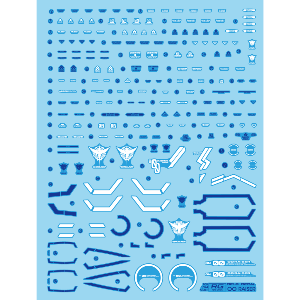 DELPI DECAL RG OO RAISER WATER DECAL