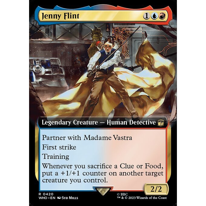 WHO_420 Jenny Flint Extended Art EA BL MTG Magic: การชุมนุม: หมอใคร