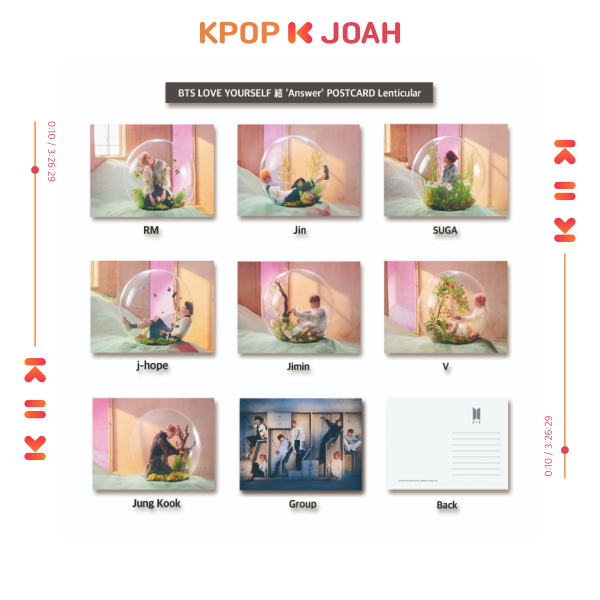 [6SET] [LIMITED EDITION] BTS (LOVE YOURSELF ANSWER ver.) LENTICULAR POSTCARD &amp; PHOTO CARD