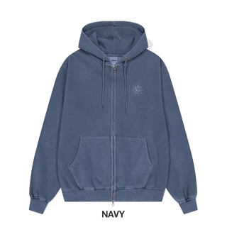 [MAHAGRID] Sun LOGO PIGMENT ZIP UP HOODIE