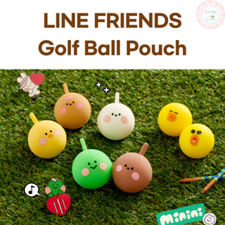 Line Friends กระเป๋าใส่ลูกกอล์ฟ ซิลิโคน ลายตัวละคร Brown Sally Cony Choco Leonard อุปกรณ์เสริม สําหรับกอล์ฟ